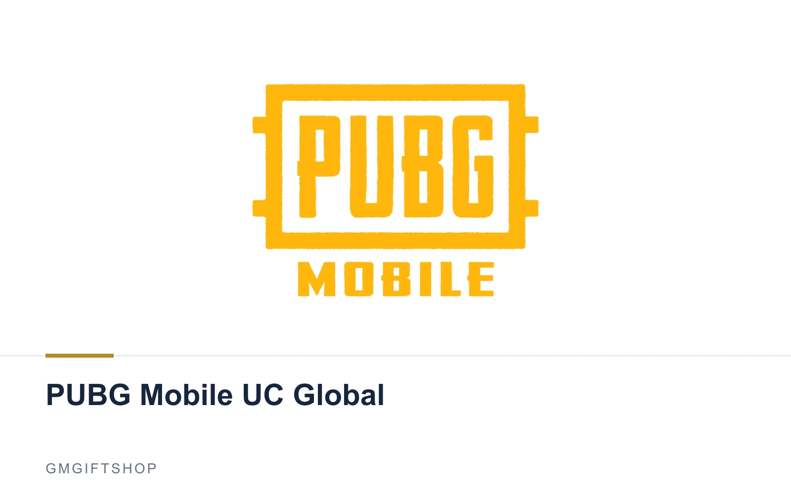 PUBG Mobile UC Global